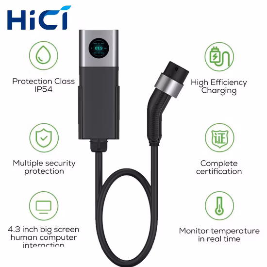 16A Type 1 SAE J1772 Portable EV Charger for Electric Car